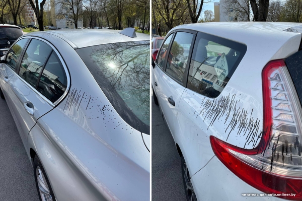 Кто-то облил десятки припаркованных машин гидравлическим маслом. Виновник попал на видео?