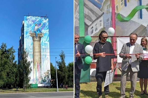 В Беларуси появился новый мурал высотой в 12 этажей. В каком городе? В Беларуси появился новый мурал высотой в 12 этажей. В каком городе?