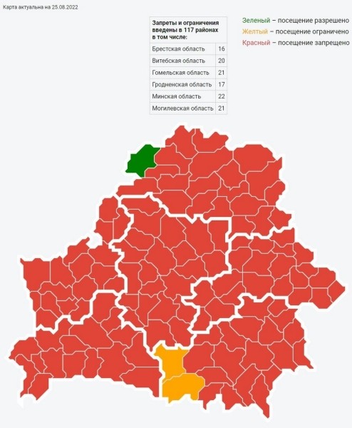 В Брестской области повсеместно закрыли леса для посещения В Брестской области повсеместно закрыли леса для посещения