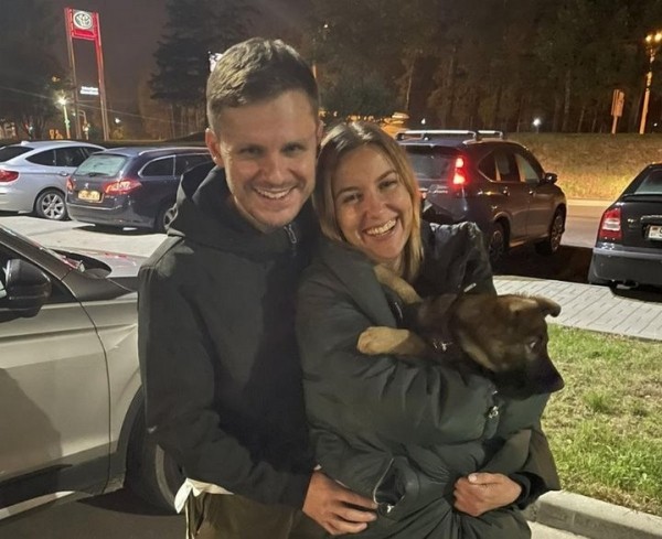 Щенок проделал путь на автовозе из Казахстана в Беларусь