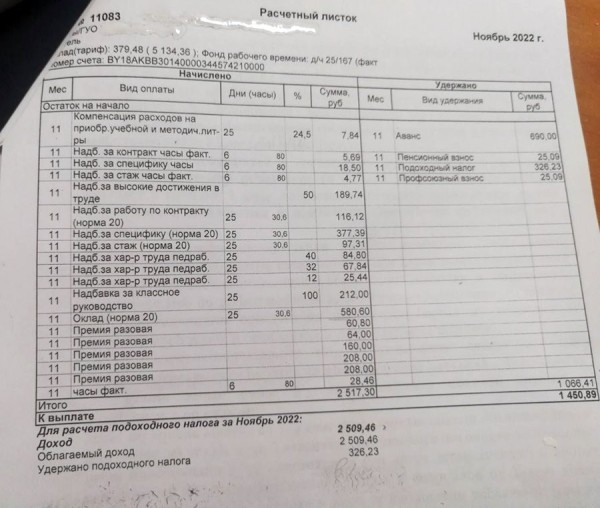 Посмотрите на «расчетник», заставивший уволиться учительницу с 22-летним стажем