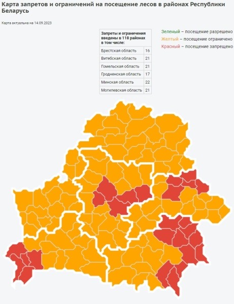 В Брестском районе введен запрет на посещение лесов В Брестском районе введен запрет на посещение лесов