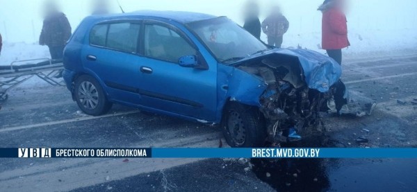 Лобовое ДТП произошло на Брестчине