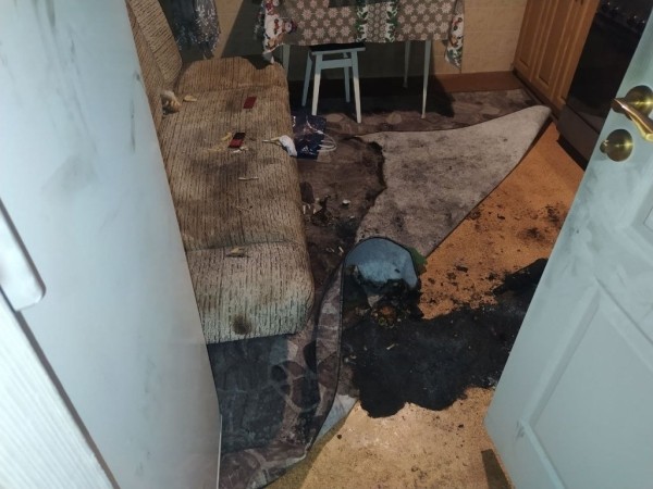 На пожаре в Бресте работники МЧС спасли хозяина квартиры