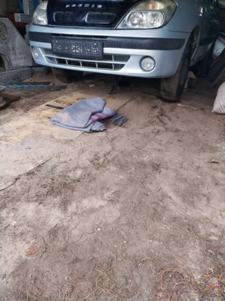 Renault Scenic упал на 56-летнего мужчину во время ремонта