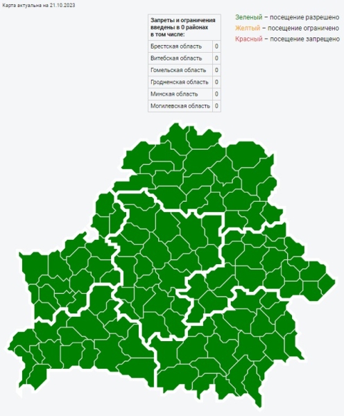 В Беларуси снят запрет на посещение лесов во всех районах
