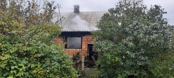 В Каменецком районе произошел пожар. Хозяйка дома госпитализирована