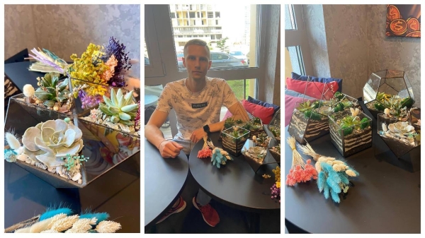 «Каждую неделю дарил жене кактусы, а потом — запустил бизнес». Посмотрите, какие флорариумы делает этот белорус